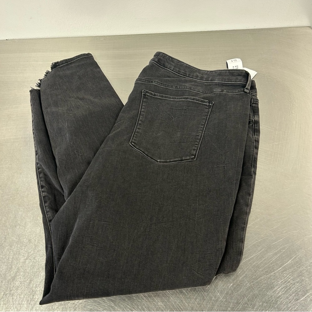 A&F Plus Size Curve Super Skinny Ankle High Rise Distressed Black 37 / 24 Long - Picture 11 of 14